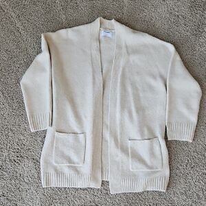 Cozy Cream Open-Front Cardigan